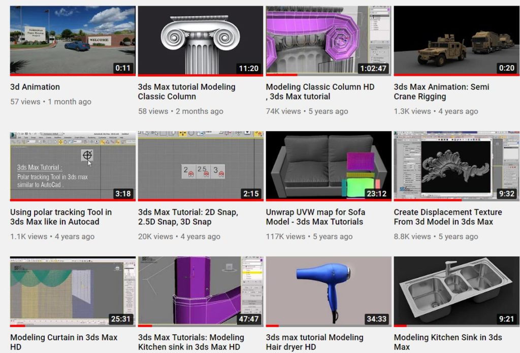 3ds Max video tutorials
