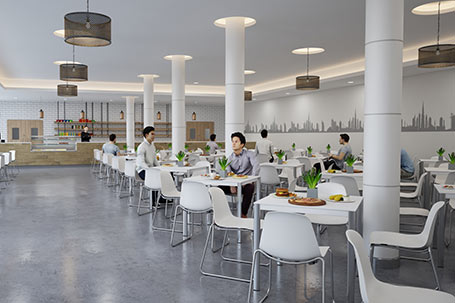 cafeteria office design