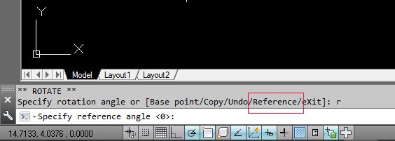 Rotate reference Autocad