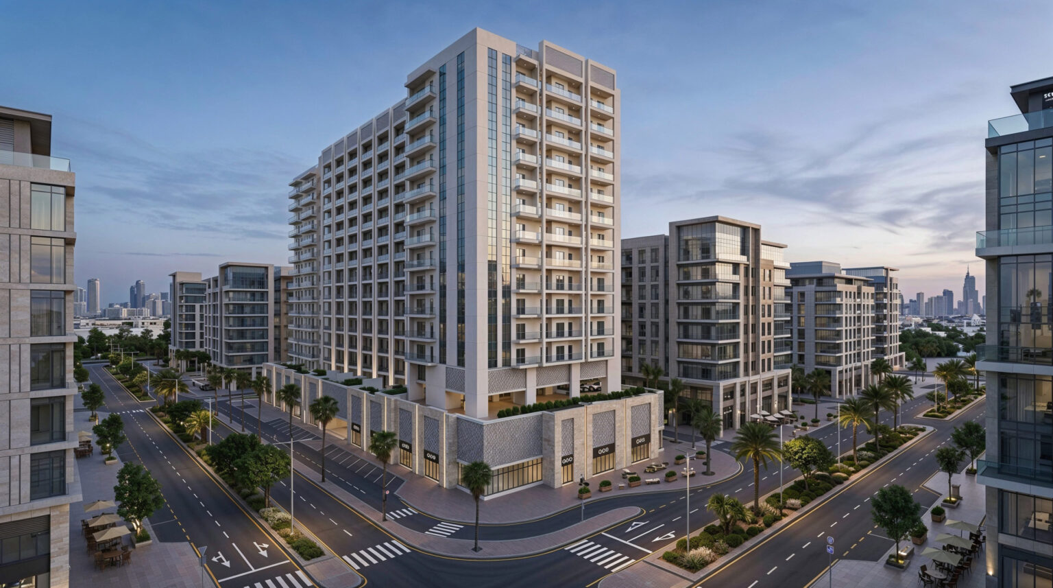 Modern mixed-use residential development